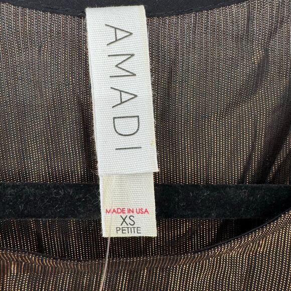 NEW Anthropolgie Amadi Bronze Metallic Top Blouse XSP Party Event Holiday XS - Picture 6 of 9